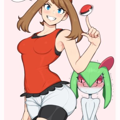 afrobull, big ass, huge ass, kirlia, may (pokemon), pokemon