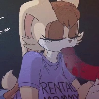 2019, 2d animation, animated, anthro, ass, balls, breasts, closed eyes, clothed, clothing, deep throat, digital media (artwork), dipstick ears, duo, echidna