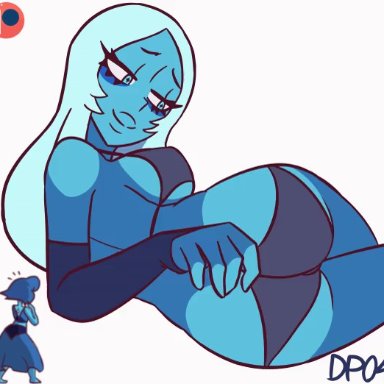 animated, ass, big ass, blue diamond (steven universe), clothing, darkprincess04, female, gif, lapis lazuli (steven universe), teasing