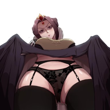 1girls, clothed, female, female only, iya na kao sare nagara kozukuri sasete moraitai, milf, mirelia q melromarc, panties, pussy, queen, shield hero, tate no yuusha no nariagari, thick thighs