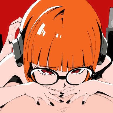 animated, flou, highres, official, official art, official copyright, persona, persona 5, sakura futaba