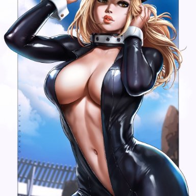 1girls, big breasts, breasts, camie utsushimi, cleavage, dandon fuga, female, female only, large breasts, looking at viewer, my hero academia, pinup, solo