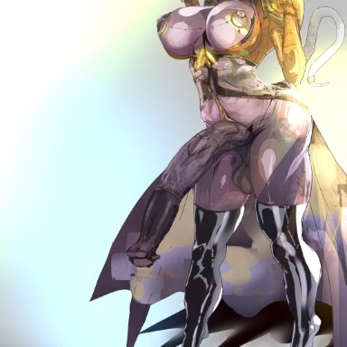 1futa, 2d, areolae, ass, balls, big balls, big breasts, big penis, breasts, brown hair, color, dickgirl, draenei, enaelin, eraanthe