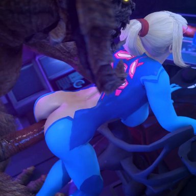 3d, animated, ass, darktronicksfm, huge cock, metroid, monster, samus aran, sex, source filmmaker, tagme, webm