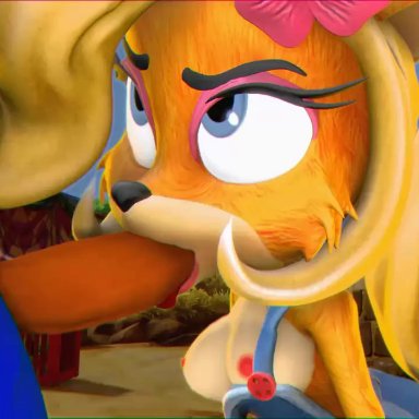 3d, ahe gao, ahegao, angry face, animated, big breasts, big eyes, big head, big penis, blonde hair, blowjob, blue eyes, closed eyes, clothed, clothed sex