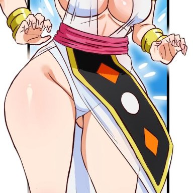 1girls, android 18, blonde hair, blue eyes, cameltoe, cleavage, curvy, dragon ball, erect nipples, female, goddess 18, huge areolae, huge ass, huge breasts, pinkpawg