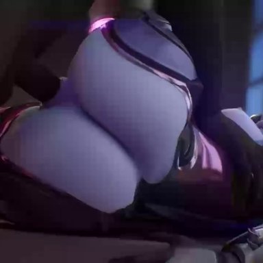 3d, animated, breasts, female, fpsblyck, interracial, male, overwatch, penetration, sound, vaginal penetration, webm, widowmaker