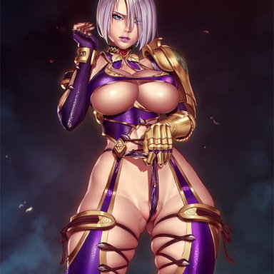 1girls, armor, ass, big ass, big breasts, blue eyes, breasts, cleavage, clothed, detailed background, digital media (artwork), female, female focus, female only, fingerless gloves