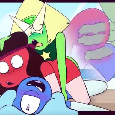 1futa, 3girls, anal, animated, double penetration, futa on female, futa sans balls, futadom, futanari, melieconiek, peridot (steven universe), ruby (steven universe), sapphire (steven universe), sound, steven universe