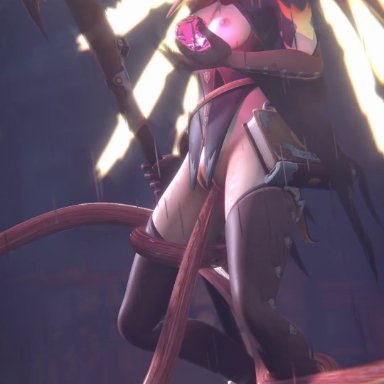 1girls, 3d, alternate costume, animated, areolae, blender, breasts, Dreamrider, female, female only, mercy, nipples, overwatch, penetration, pussy