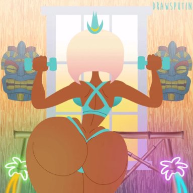 animated, ass bounce, back boob, big ass, big breasts, breasts bounce, drawsputin, exercise, female, huge ass, powerpuff girls, small waist, soul hayride dancer, thin waist, thong