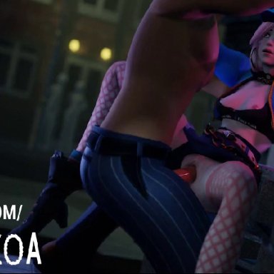 alternate costume, animated, baseball cap, breasts outside, chains, choker, crop top, d.va, discko, discko d.va, fishnet legwear, fishnet stockings, fishnets, hoop earrings, outdoors