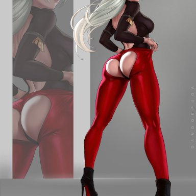 1girls, ass, dandon fuga, dandonfuga, edelgard (fire emblem), female, female only, fire emblem, fire emblem: three houses, high heels, looking at viewer, looking back, pinup