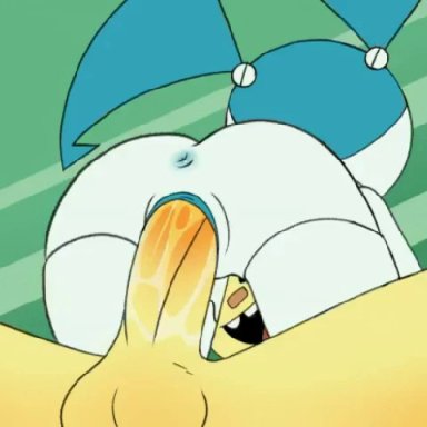 android, anus, ass, balls, big penis, blue hair, cowgirl position, duo, female focus, human, jenny wakeman, legs, machine, moving, my life as a teenage robot