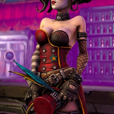 1futa, 3d, animated, big penis, borderlands, borderlands 3, foreskin, futa only, futaholic, futanari, huge cock, looking at viewer, mad moxxi, no sound, penis