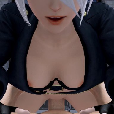 1boy1girl, 3d, angel (kof), animated, bottomless, clothed female naked male, cowgirl, cowgirl position, creampie, cum, cum in pussy, cum inside, grinding, king of fighters, lieutenant flapjack