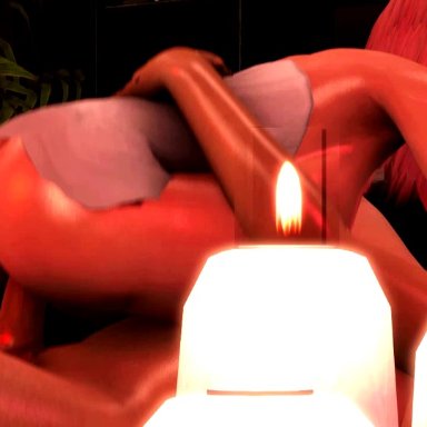 1boy, 1girls, 3d, animated, bottomless, bottomless skirt, breasts, candle, clothed female nude male, cowgirl, cowgirl position, creampie, cum, cum in pussy, cum inside