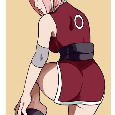 1girls, alternate breast size, ass, back, big ass, big breasts, blush, boruto: naruto next generations, breasts, clothed, clothes, deviantart, diogio, eye contact, feet