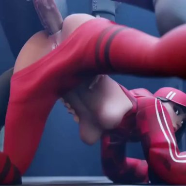 3d, anal, anal penetration, anal sex, animated, ass, big ass, breasts, clothing, domination, edit, epic games, female, fortnite, jumpsuit