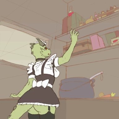 1girl, 2d, animated, animated gif, argonian, ass, bethesda softworks, booty, bouncing breasts, bouncing butt, breasts, butt, female, female only, gif