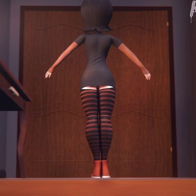 1girls, 3d, animated, areolae, bouncing breasts, breasts, deepthroat, erection, facefuck, fellatio, female, from behind, halloween, head grab, hotel transylvania