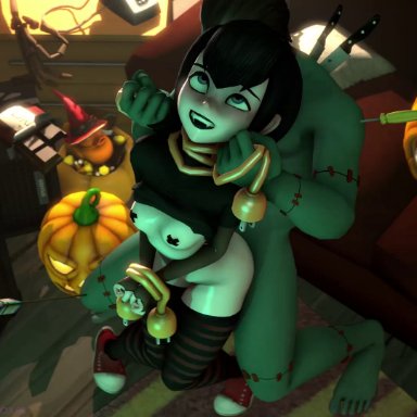 3d, against will, ahe gao, animated, breasts, choking, female, from behind, happy sex, hotel transylvania, male, mavis dracula, pumpkin, rape, rapetacular