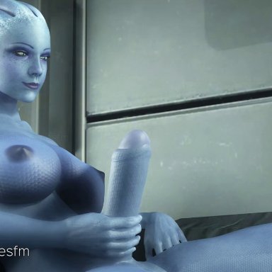 1futa, 3d, animated, areolae, asari, ass, big ass, big breasts, big penis, blender, breasts, dickgirl, erection, foreskin, futa only