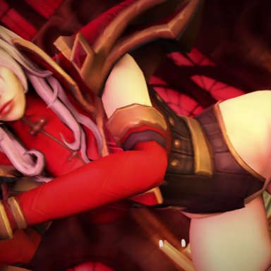 1boy, 1girls, 3d, a.lias, animated, blindfold, clothed female nude male, heroes of the storm, partially clothed, reverse cowgirl position, sally whitemane, source filmmaker, straight, tagme, warcraft