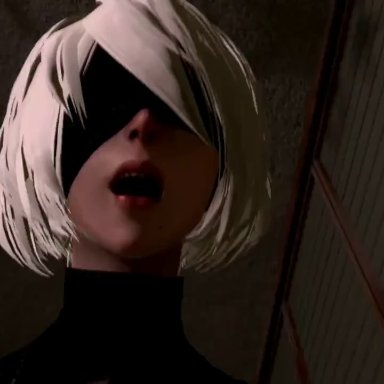 1boy, 1girls, 3d, animated, areolae, bouncing breasts, female, male, male pov, nier, nier: automata, nipples, sound, tagme, webm