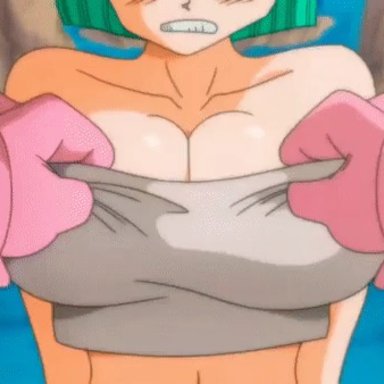 animated, big breasts, bulma briefs, dodoria, dragon ball z