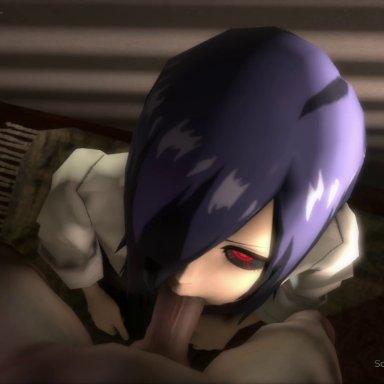 3d, animated, cafe-anteiku, kirishima touka, sound, source filmmaker, tokyo ghoul