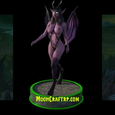 3d, animated, animation, black horns, blizzard entertainment, blue sclera, breastless clothes, breasts, cat walking, catwalk, curved horns, demon, demon girl, demon horns, demon wings