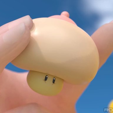 1girls, 3d, animated, areolae, blender, breast expansion, breasts, bursting breasts, expansion, female, female only, gigantic breasts, hyper breasts, mushroom, nipples