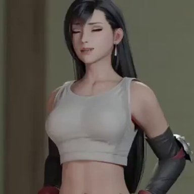 animated, between breasts, boobjob, color, final fantasy, kissing penis, pov, redmoa, sound, tifa lockhart, video, voice acted, webm