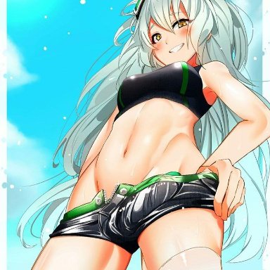 1futa, aek-999 (girls frontline), artist request, bulge, futanari, girls frontline, intersex