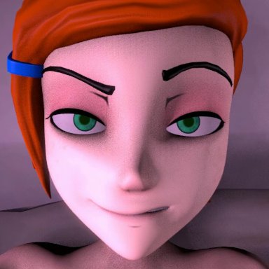 1boy, 1boy1girl, 1girls, 3d, animated, ben 10, bouncing breasts, breasts, furbyguy, gwen tennyson, licking lips, missionary position, nipples, nude, pov