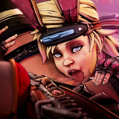 2girls, 3d, animated, big breasts, borderlands, borderlands 3, breasts, cleavage, cunnilingus, female, female only, fugtrup, large breasts, mad moxxi, no sound