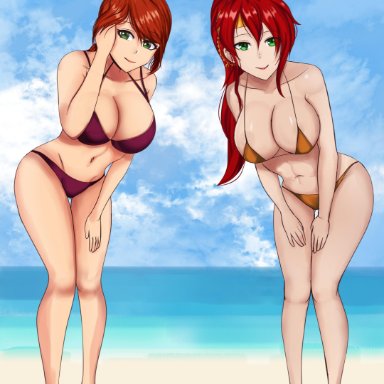 agent carolina, bikini, pyrrha nikos, red vs blue, rwby