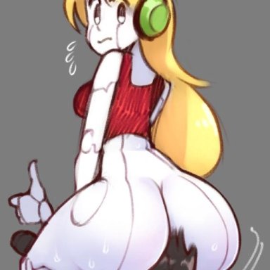 2020, antennae, ass, big ass, black hair, blonde hair, bottomless, cave story, curly brace, facesitting, long hair, nickleflick, quote (cave story), robot, robot girl