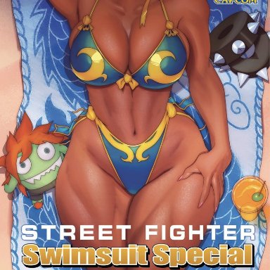 asian, asian female, big breasts, bikini, capcom, chun-li, muscular female, muscular thighs, negarobo, preview, street fighter, tagme, thick thighs, wide hips