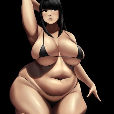 1girls, bbw, bikini, breasts, chubby, cleavage, female, female only, huge breasts, overweight, overweight female, solo, thick thighs, thighhighs, toroboros