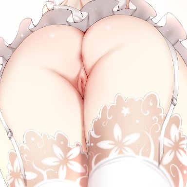 anus, ass, close, cropped, garter belt, kinhasu, original, pussy, skirt, stockings, uncensored, upskirt