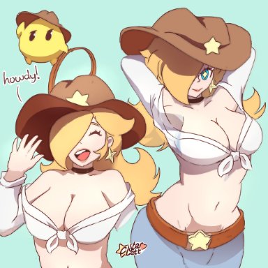 big breasts, cowgirl, princess rosalina, starlett animations, tagme