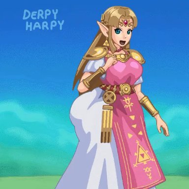 1girls, animated, ass slap, bouncing ass, derpyharpy, huge ass, long hair, nintendo, pointy ears, princess zelda, solo, super smash bros., the legend of zelda, webm