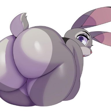 1girls, anthro, ass, big ass, cropped image, edit, female, furry, highres, huge ass, judy hopps, lagomorph, sssonic2, zootopia