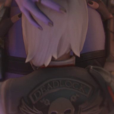 1futa, 1girl, 1girls, 3d, animated, ashe (overwatch), black fingernails, black lily widowmaker, blizzard entertainment, blowjob, blue skin, dickgirl, dickgirl/female, fingering, futa on female