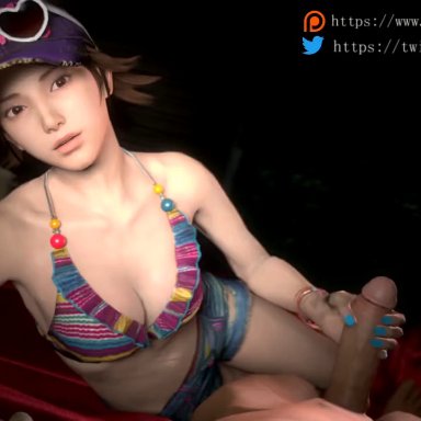 3d, animated, clothed female nude male, handjob, miharu hirano, muratpg, no sound, shorts, source filmmaker, sunglasses on head, tagme, tekken, webm