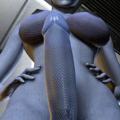 1futa, 3d, areolae, asari, balls, big breasts, big penis, breasts, dentol, dickgirl, erection, futa only, futanari, large breasts, liara t'soni