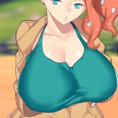 1girls, 2020, 2d, 2d animation, alternate breast size, animated, artist name, aster crowley, background, bedroom eyes, big breasts, bottomless, bouncing breasts, breasts, cameltoe
