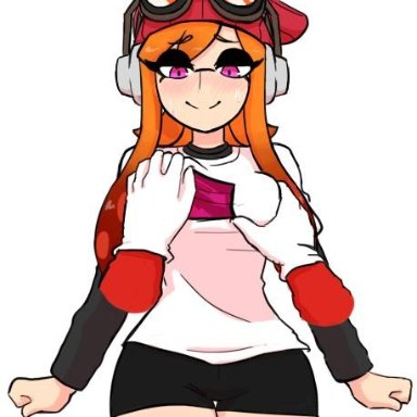 inkling, inkling girl, mario, meggy, meggy (smg4), smg4, splatoon, super mario bros., tagme